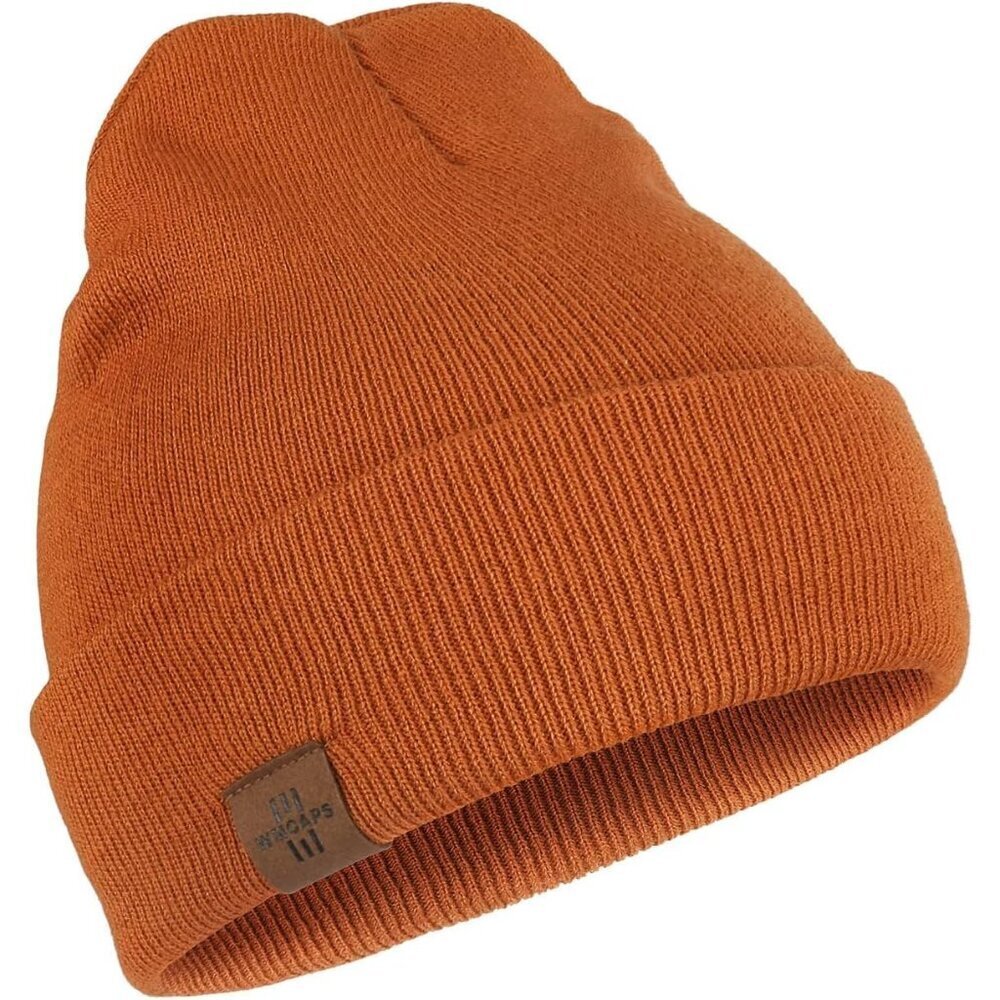 Men and Women Red-brown Acrylic Stretchy Daily Knit Warm Winter Beanie Hats
